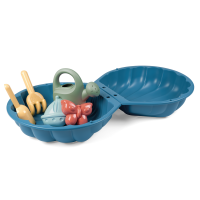 Piaskownica dwuczęściowa z akcesoriami Green 70x35x9 cm - Smoby