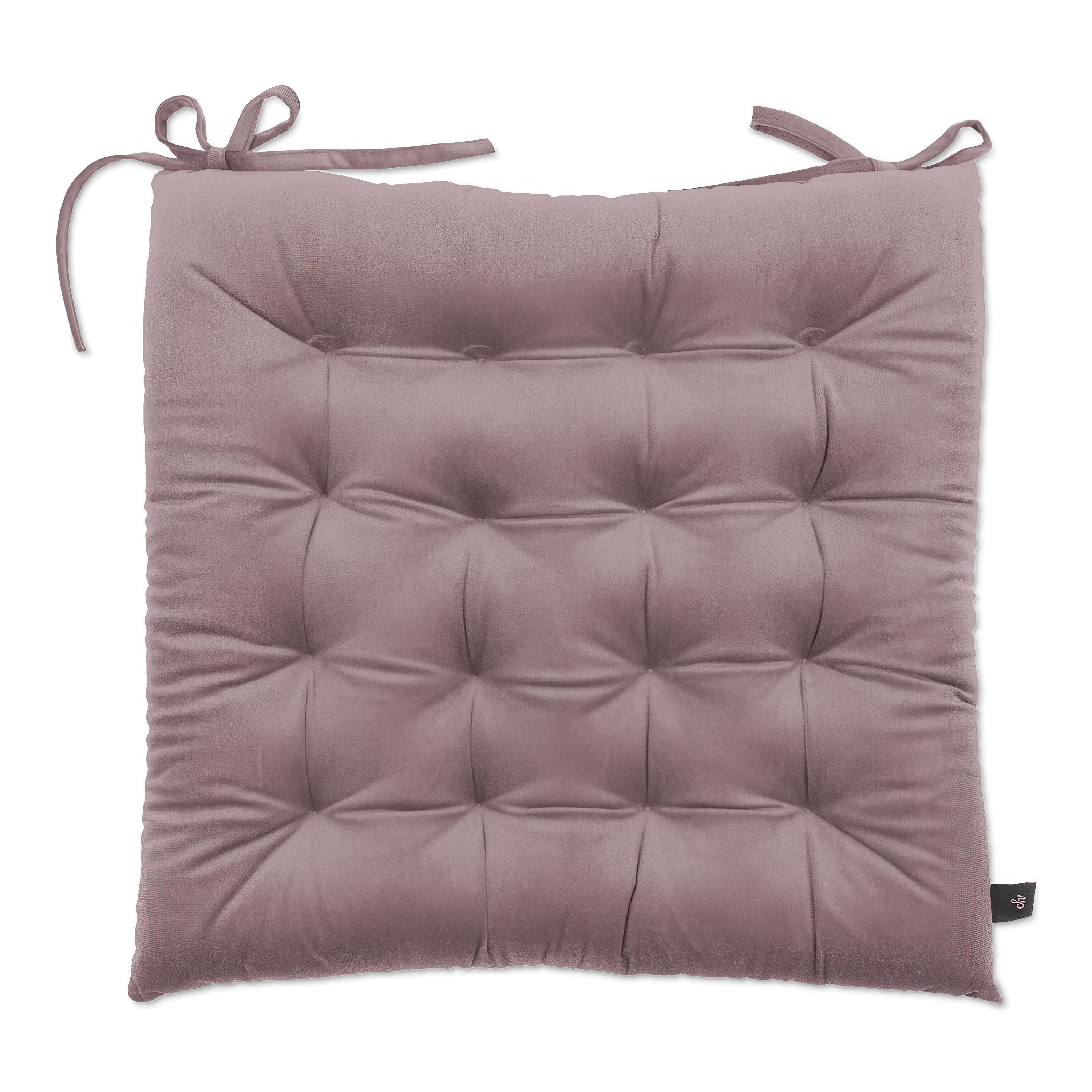 różowa poduszka pikowana na krzesło ogrodowe ze sznurkami do przymocowania od moodme