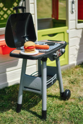 plastikowy grill dla dzieci do zabawy ze sztucznym jedzeniem i rusztem