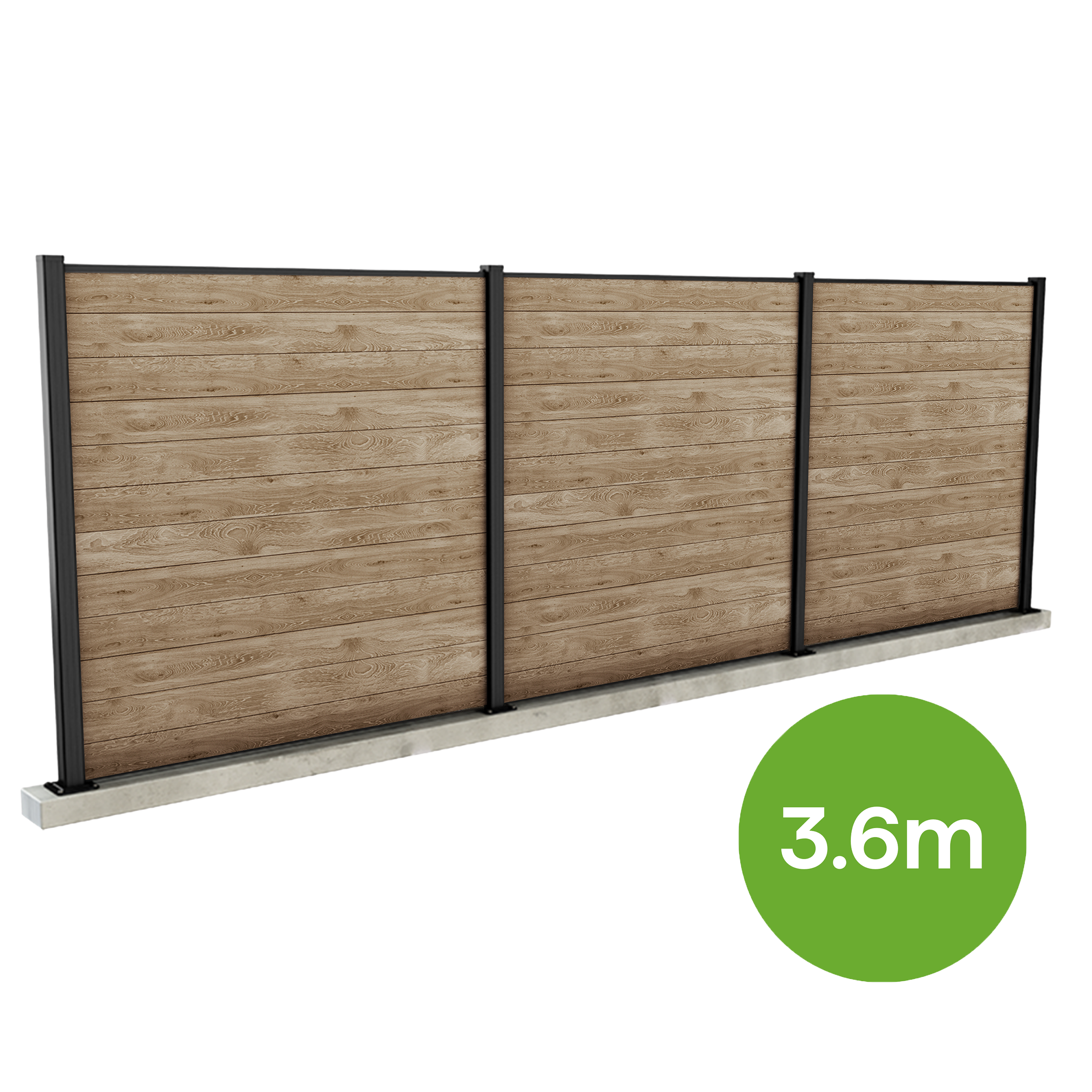 Płot modułowy 3,6m do mocowania na betonie Ashwood – Keter