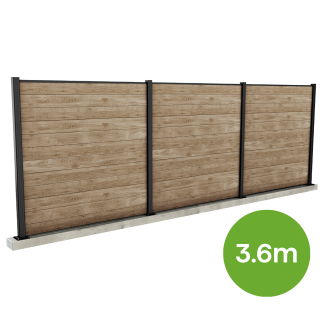 Płot modułowy 3,6m do mocowania na betonie Ashwood – Keter