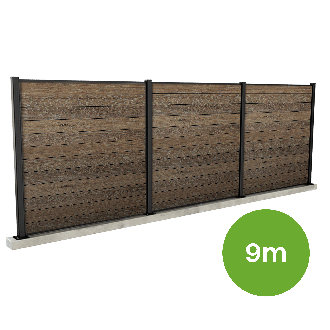 Płot ogrodowy 9 m do mocowania na tarasie Walnut – Keter