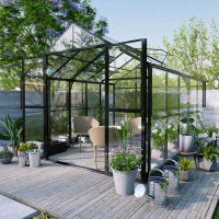 Szklarnia ogrodowa PREMIUM Solid PC 347x278cm Black - Cultivo