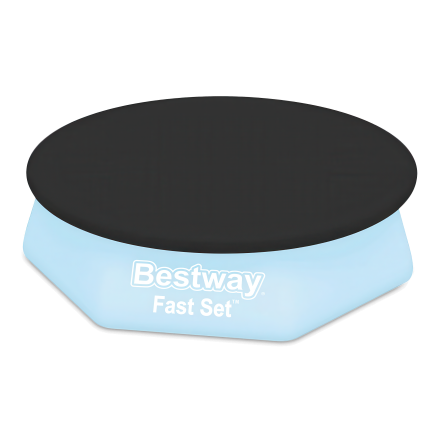 okrągłe czarne przykrycie na basen