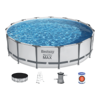 basen na stelażu okrągły w zestawie z pompą filtrującą z filtrem z przykryciem i drabiną