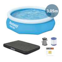 Zestaw basenowy do ogrodu Poolside Delight, 5 elementów, 3.05mx76cm - BESTWAY