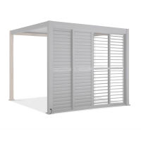 Żaluzjowe drzwi do pergoli PREMIUM 4m white, przesuwane - GUTROOF