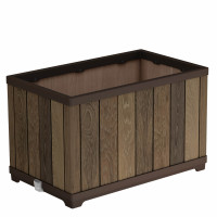 Prostokątna donica Deco rectangle 45,5 x 76 x 45,5 cm Keter Walnut