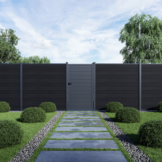 Przęsło ogrodzeniowe do mocowania na miękkim podłożu 1,8 m URBAN Antracite - Gutroof