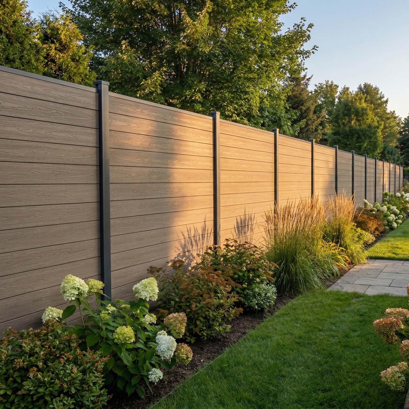 Przęsło ogrodzeniowe do mocowania na miękkim podłożu 1,8 m URBAN Teak - Gutroof