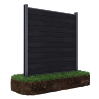 Przęsło ogrodzeniowe do mocowania na miękkim podłożu 1,8 m URBAN Antracite - Gutroof