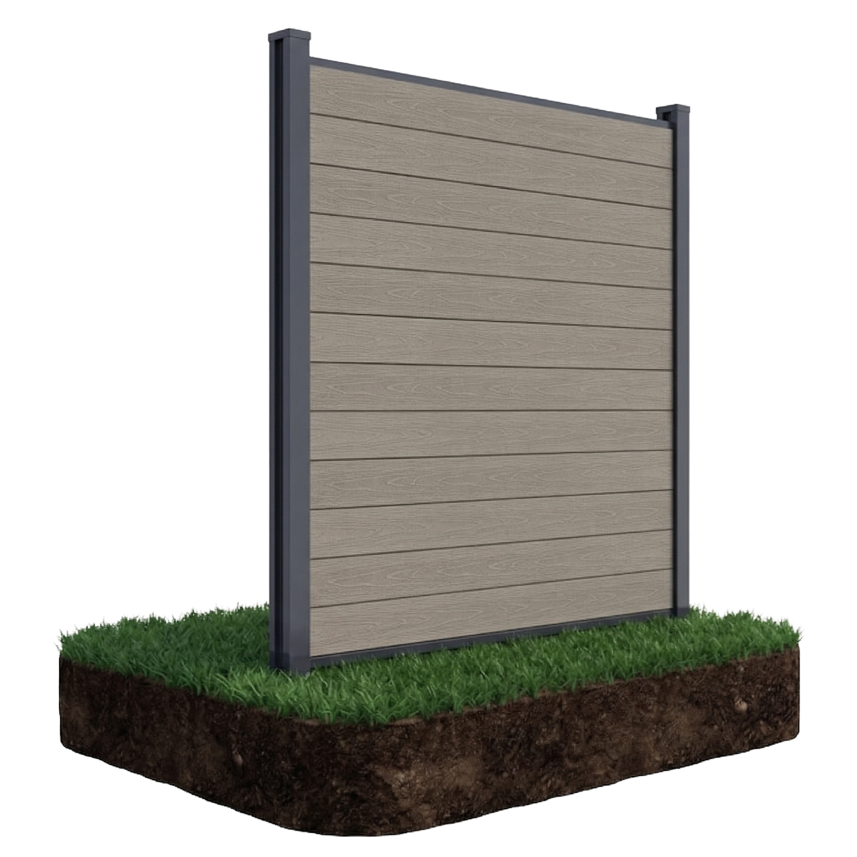 Przęsło ogrodzeniowe do mocowania na miękkim podłożu 1,8 m URBAN Teak - Gutroof