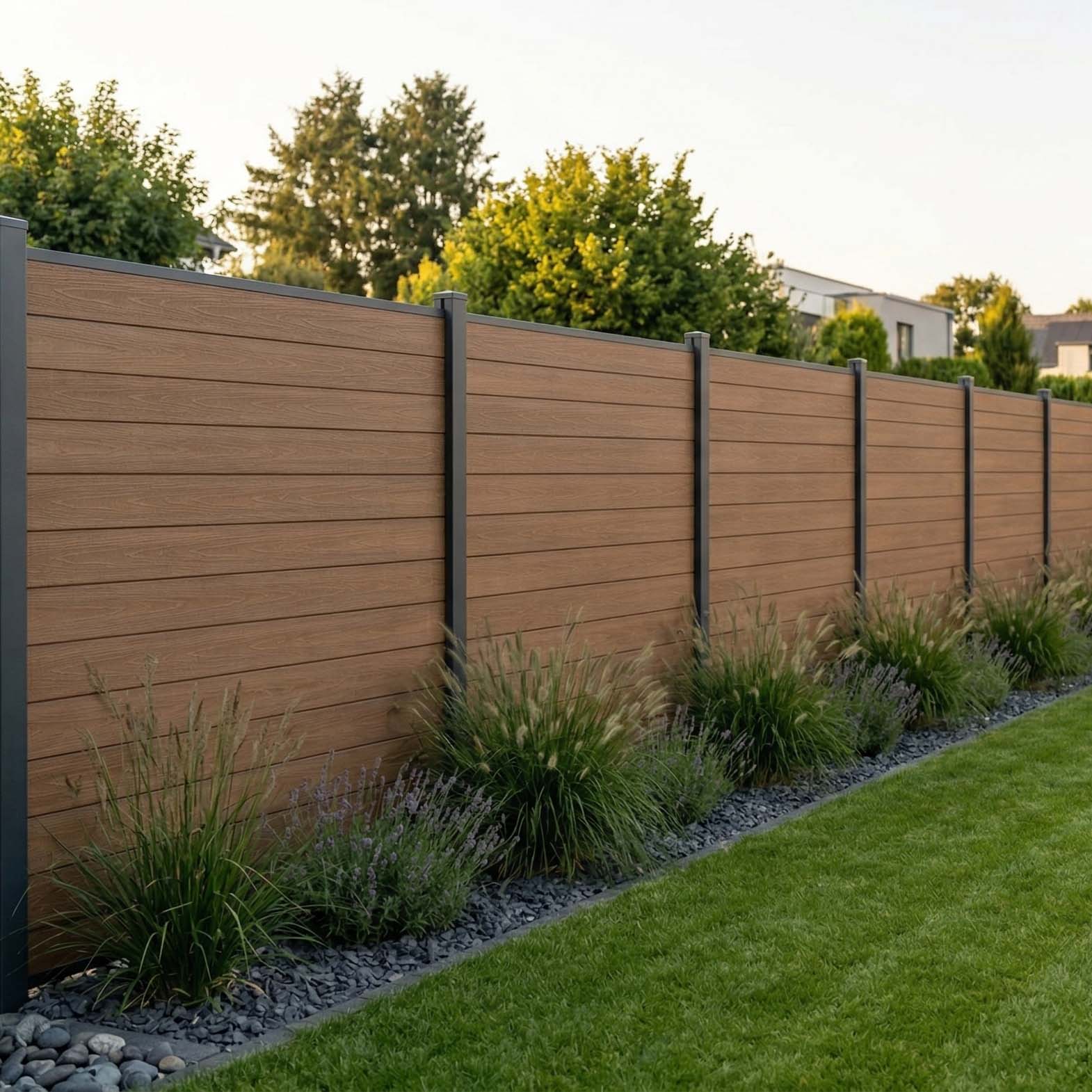 Przęsło ogrodzeniowe do mocowania na miękkim podłożu 1,8 m URBAN Oak- Gutroof