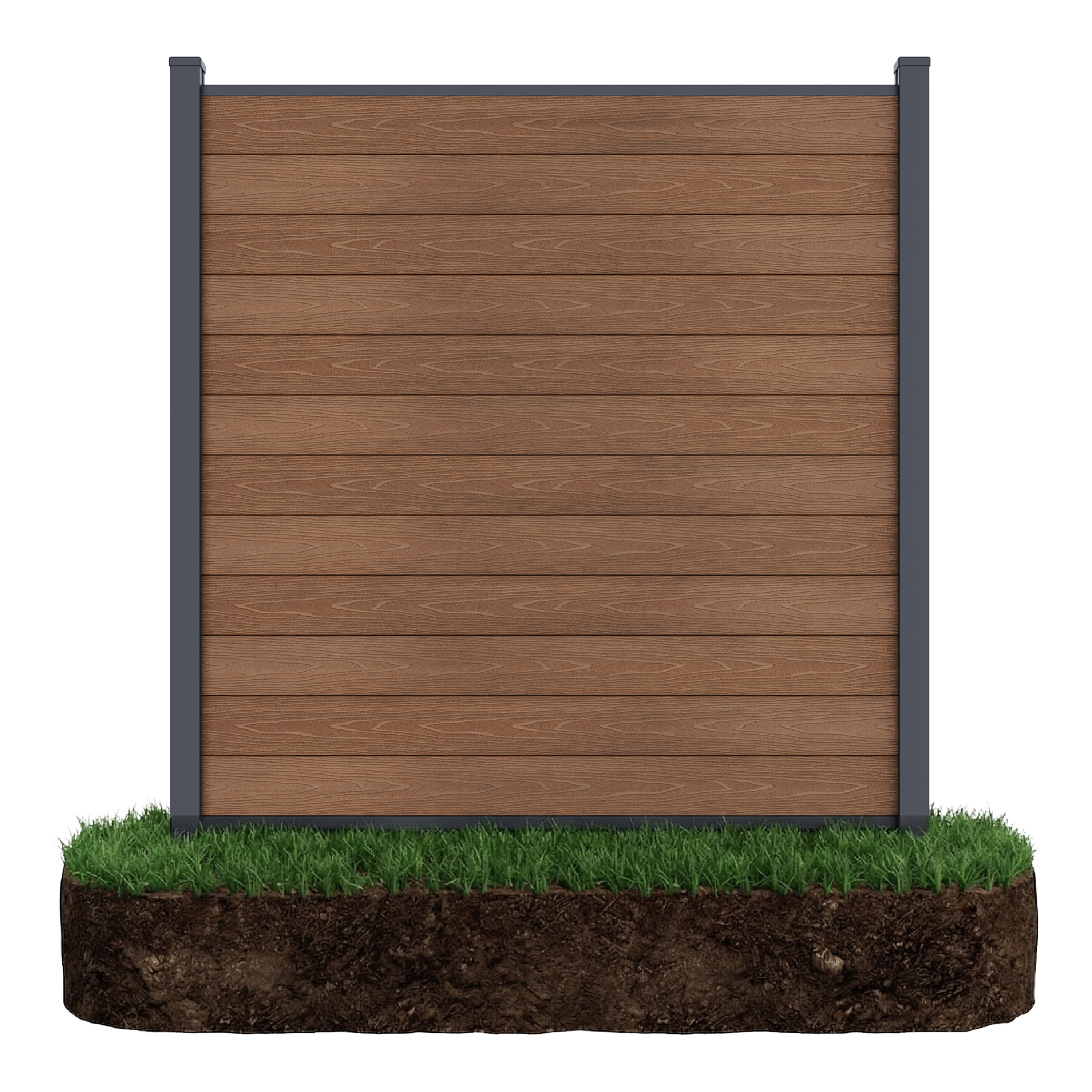 Przęsło ogrodzeniowe do mocowania na miękkim podłożu 1,8 m URBAN Oak- Gutroof