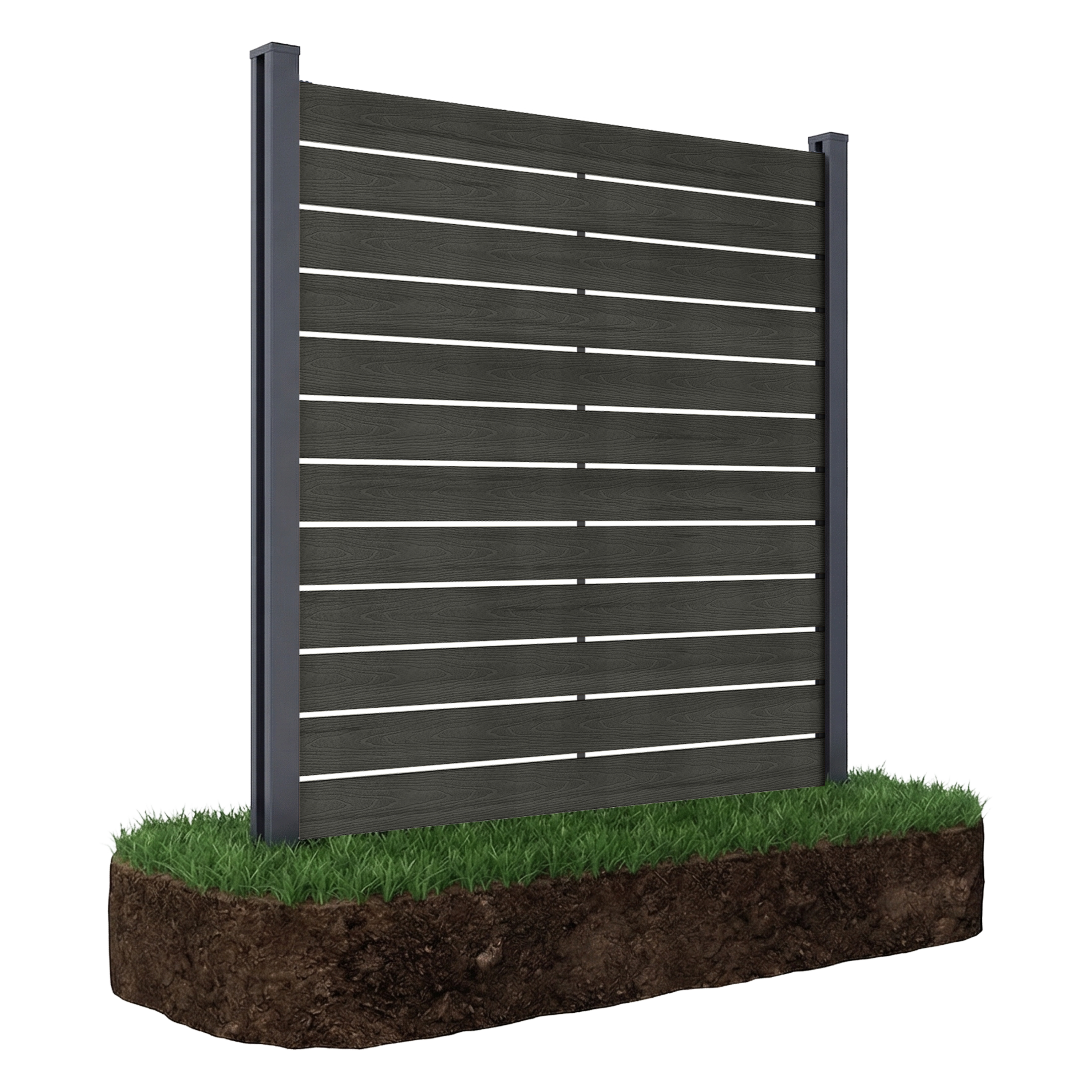 Przęsło ogrodzeniowe do mocowania na miękkim podłożu 1,8 m NEO Antracite - Gutroof