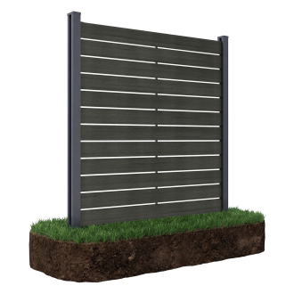 Przęsło ogrodzeniowe do miękkiego podłoża NEO Antracite - Gutroof