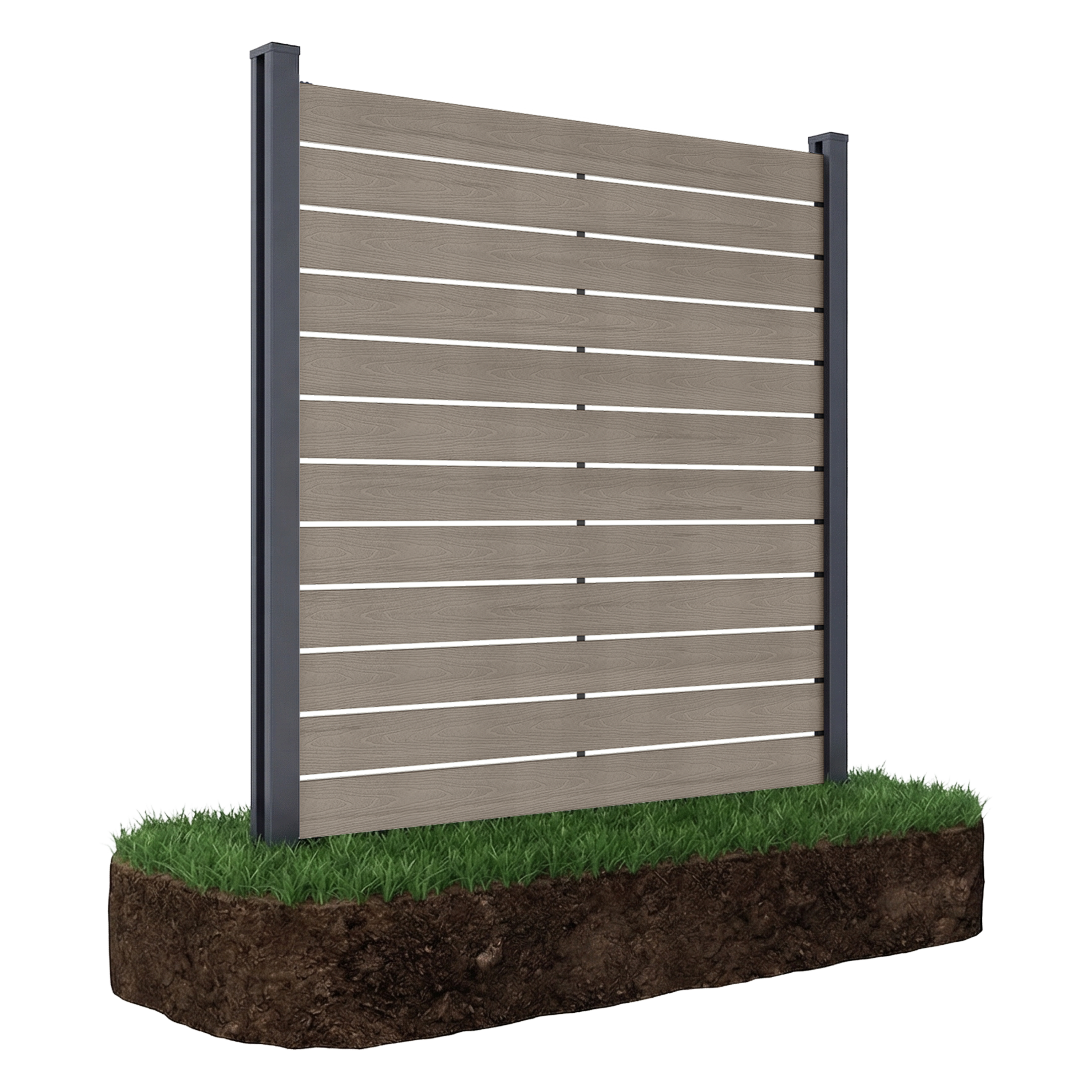 Przęsło ogrodzeniowe do mocowania na miękkim podłożu 1,8 m NEO Oak  - Gutroof