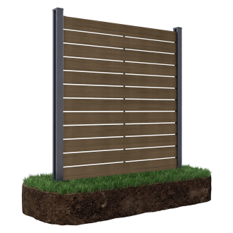 Przęsło ogrodzeniowe do miękkiego podłoża 1,8 m NEO Teak - Gutroof