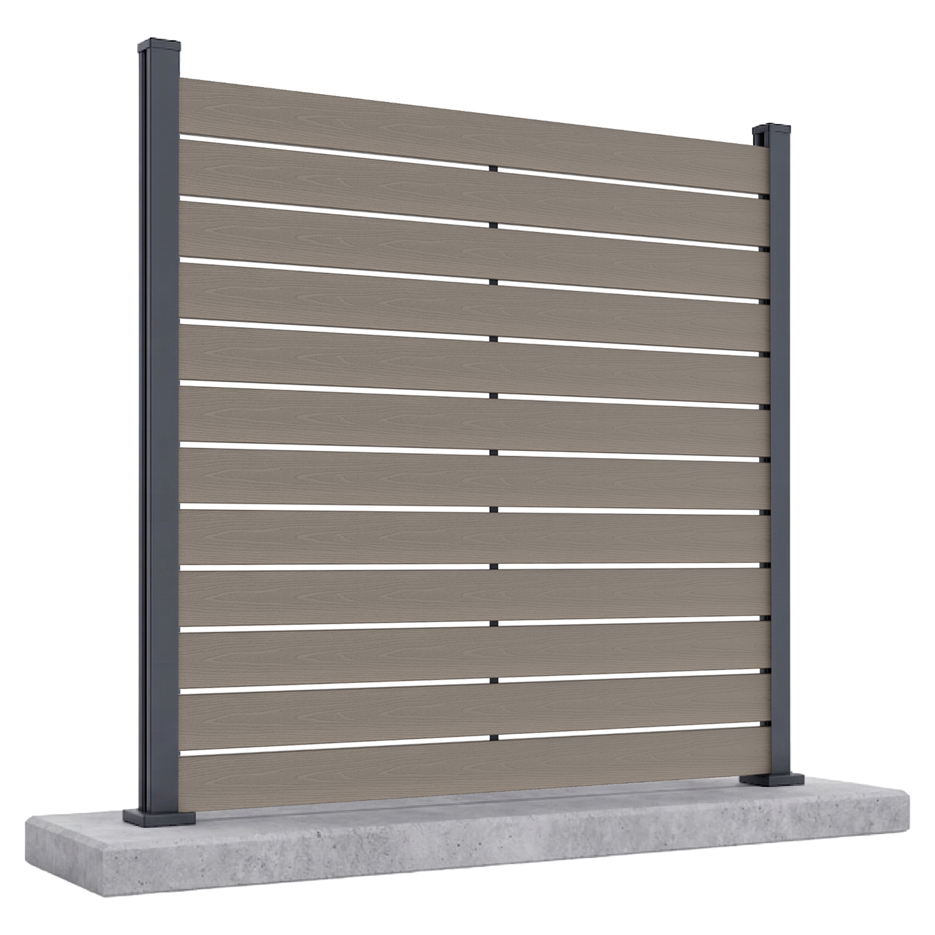 Przęsło ogrodzeniowe do mocowania na twardym podłożu 1,8 m NEO Oak  - Gutroof