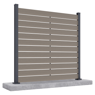 Przęsło ogrodzeniowe do twardego podłoża1,8 m NEO Oak - Gutroof