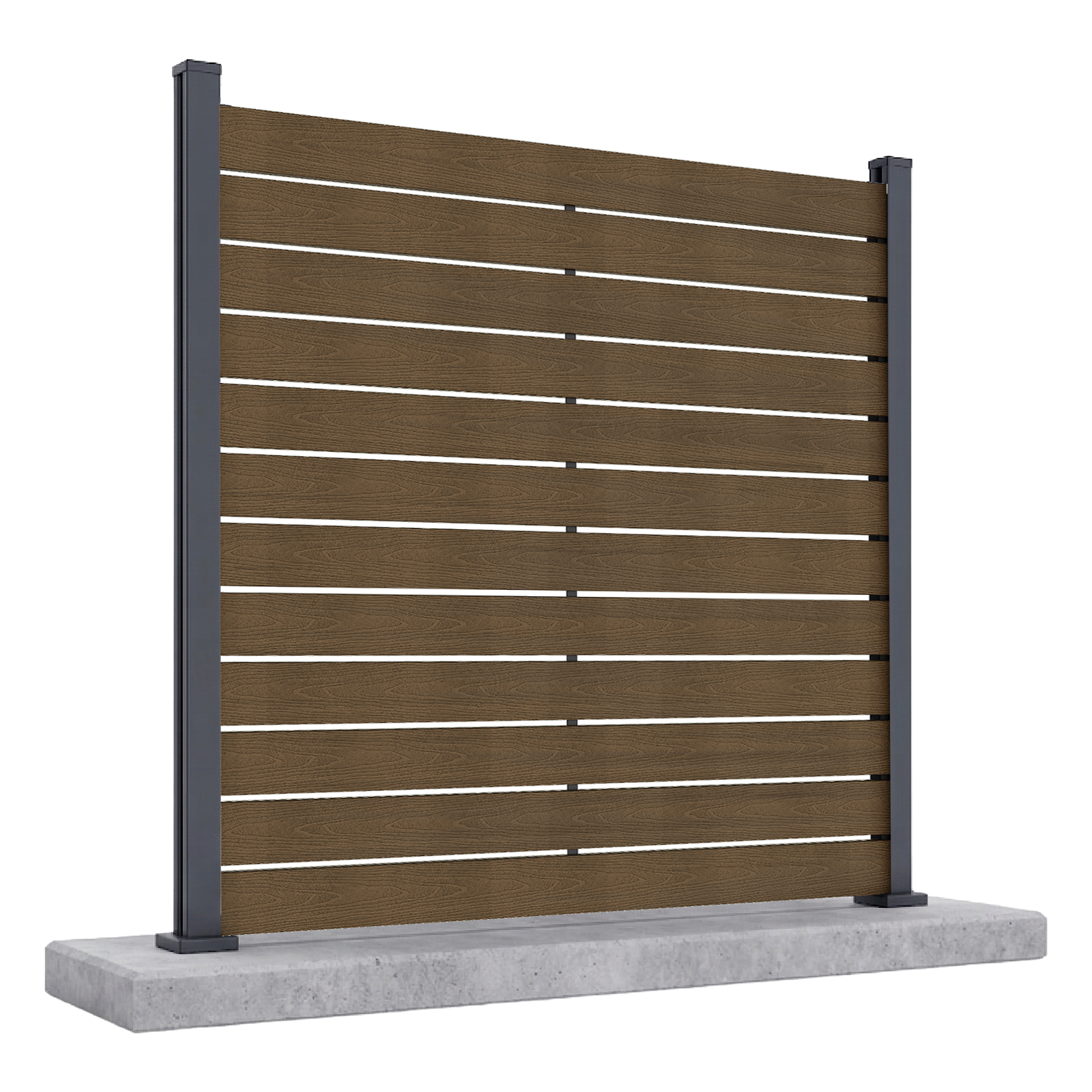 Przęsło ogrodzeniowe do mocowania na twardym podłożu 1,8 m NEO Teak - Gutroof