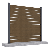 Przęsło ogrodzeniowe do mocowania na twardym podłożu 1,8 m NEO Teak - Gutroof