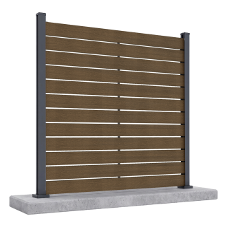 Przęsło ogrodzeniowe do twardego podłoża 1,8 m NEO Teak - Gutroof