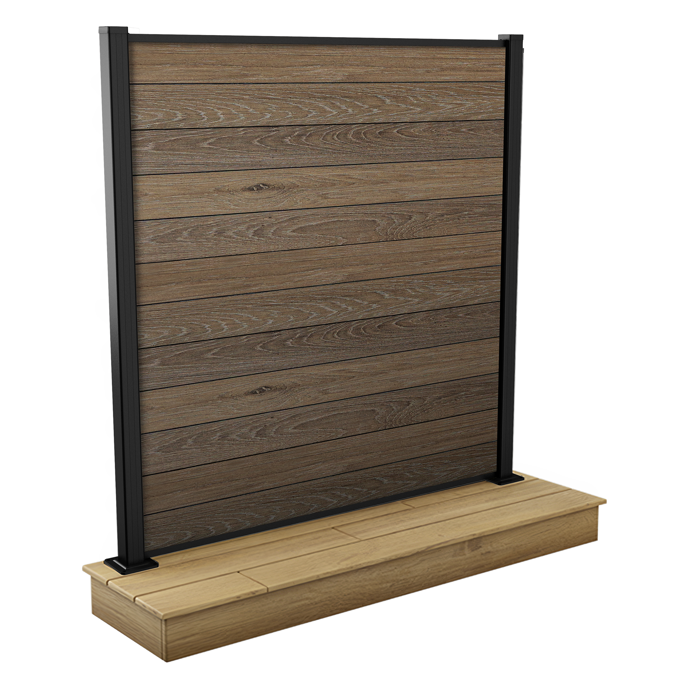 Przęsło ogrodzeniowe 1,8x1,8m do mocowania na betonie Walnut – Keter