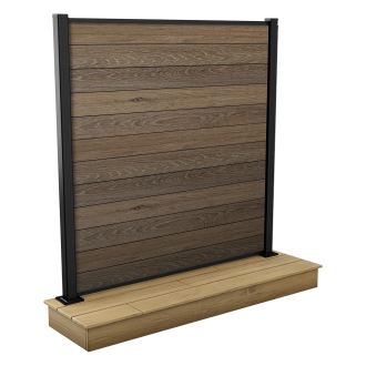 Przęsło ogrodzeniowe 1,8x1,8m do mocowania na betonie Walnut – Keter