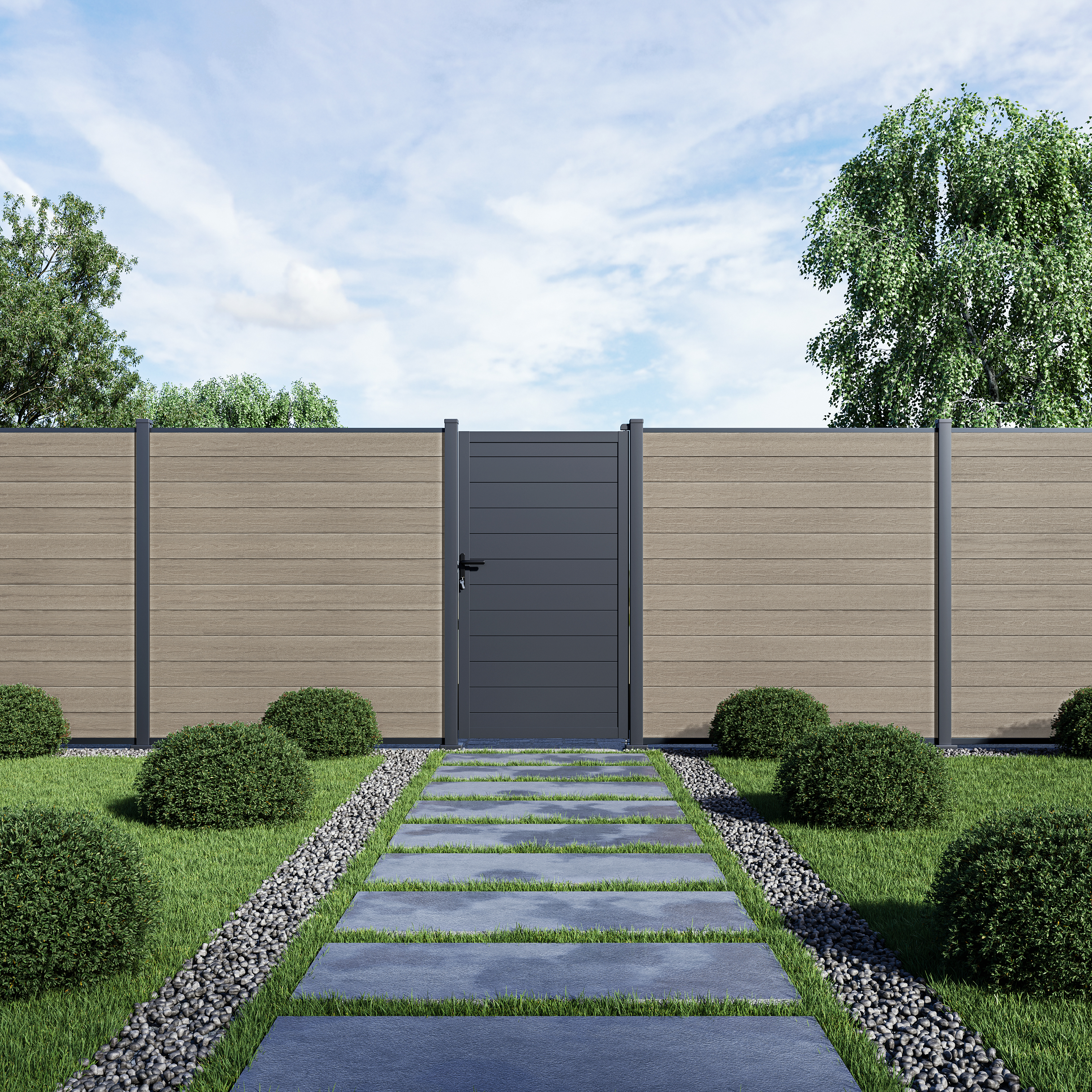 Przęsło ogrodzeniowe do mocowania na twardym podłożu 1,8 m URBAN Oak- Gutroof