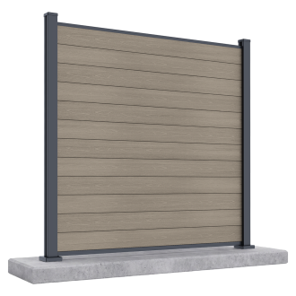 Przęsło ogrodzeniowe do twardego podłoża 1,8 m URBAN Oak - Gutroof