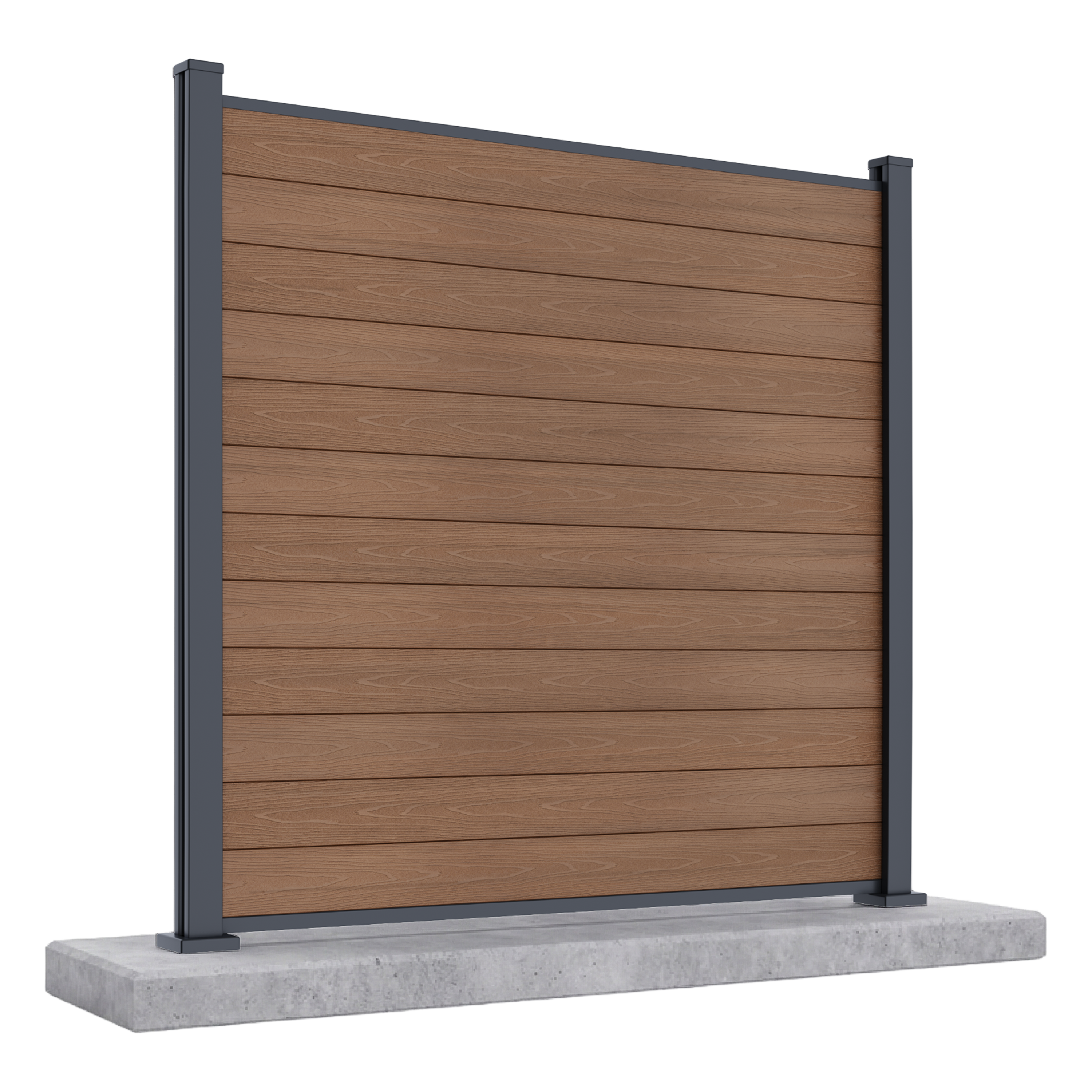 Przęsło ogrodzeniowe do mocowania na twardym podłożu 1,8 m URBAN Teak - Gutroof