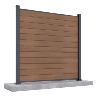 Przęsło ogrodzeniowe do mocowania na twardym podłożu 1,8 m URBAN Teak - Gutroof