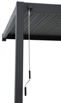 Regulacja lameli pergoli tarasowej Premium Wall 3x3 Anthracite Gutroof