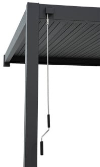 Regulacja lameli pergoli tarasowej Premium Wall 3x4 Anthracite Gutroof