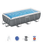 Prostokątny basen POWER STEEL 4x2x1m z akcesoriami