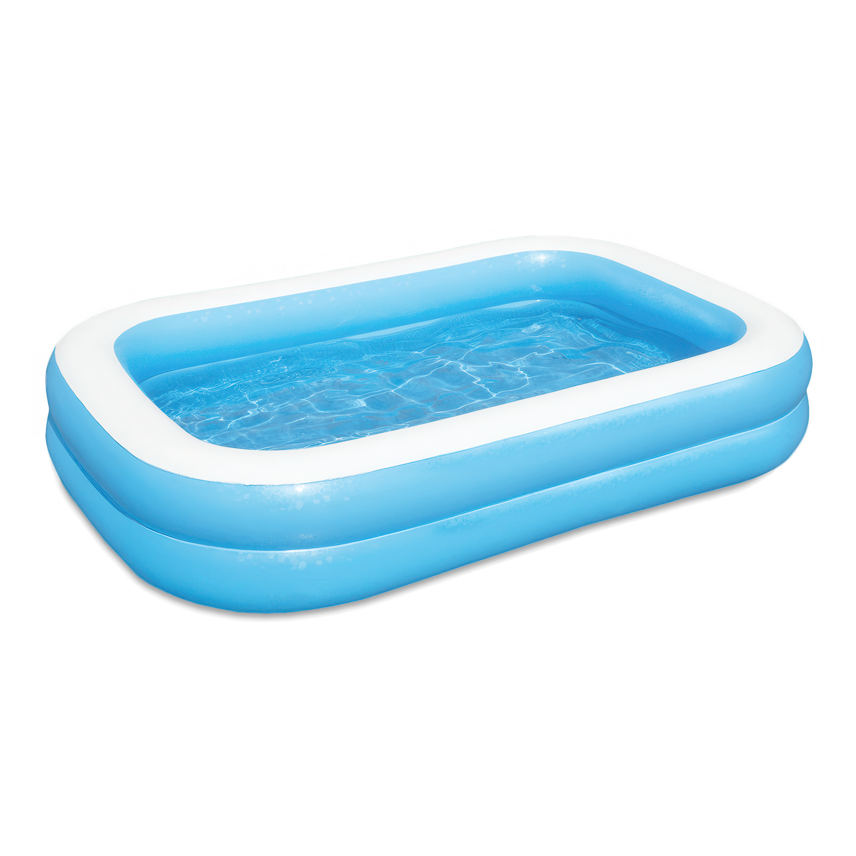 niebieski prostokątny basen dmuchany