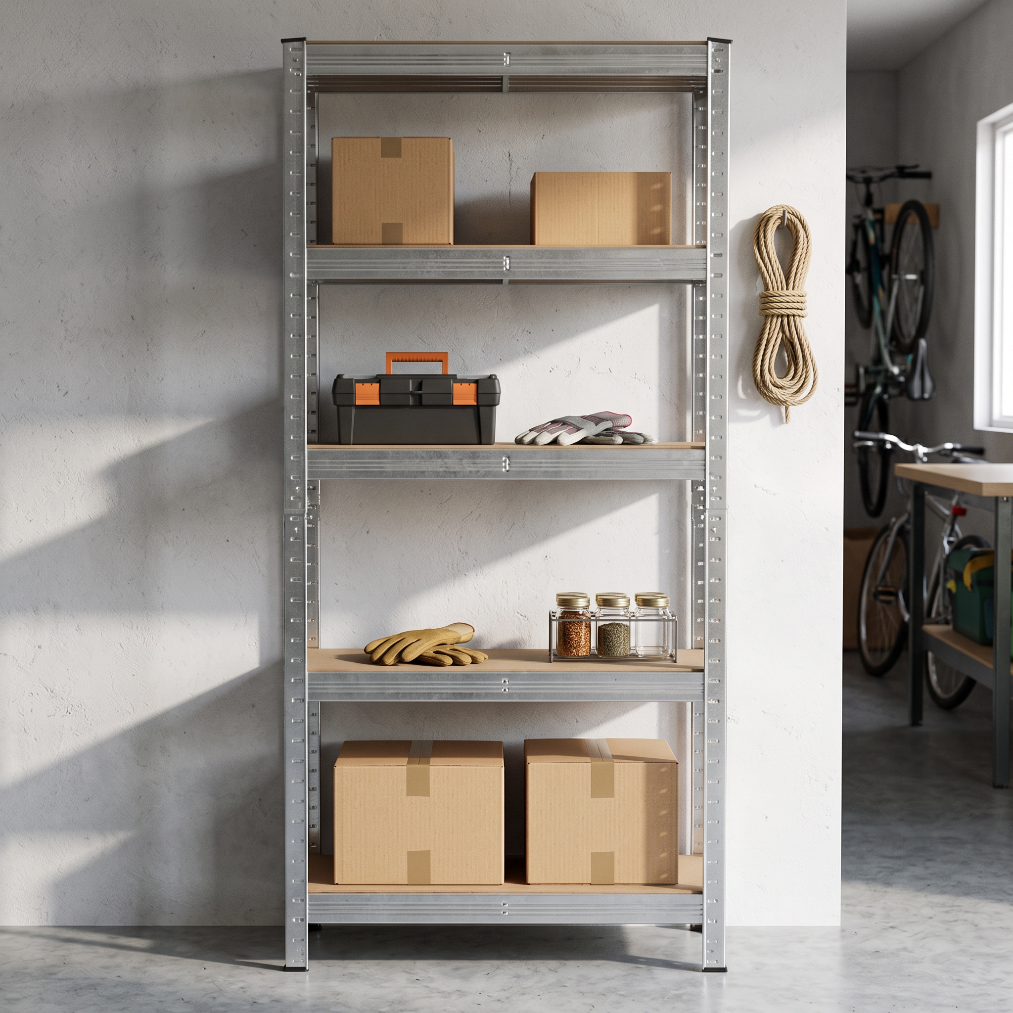 Regał warsztatowy metalowy 180x90x30cm - Hardmaister — aranżacja