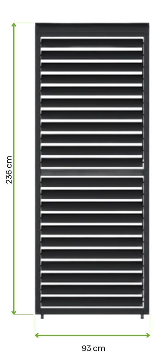 Wymiarowanie Panel żaluzja do pergoli Premium Anthracite 93cm - Gutroof