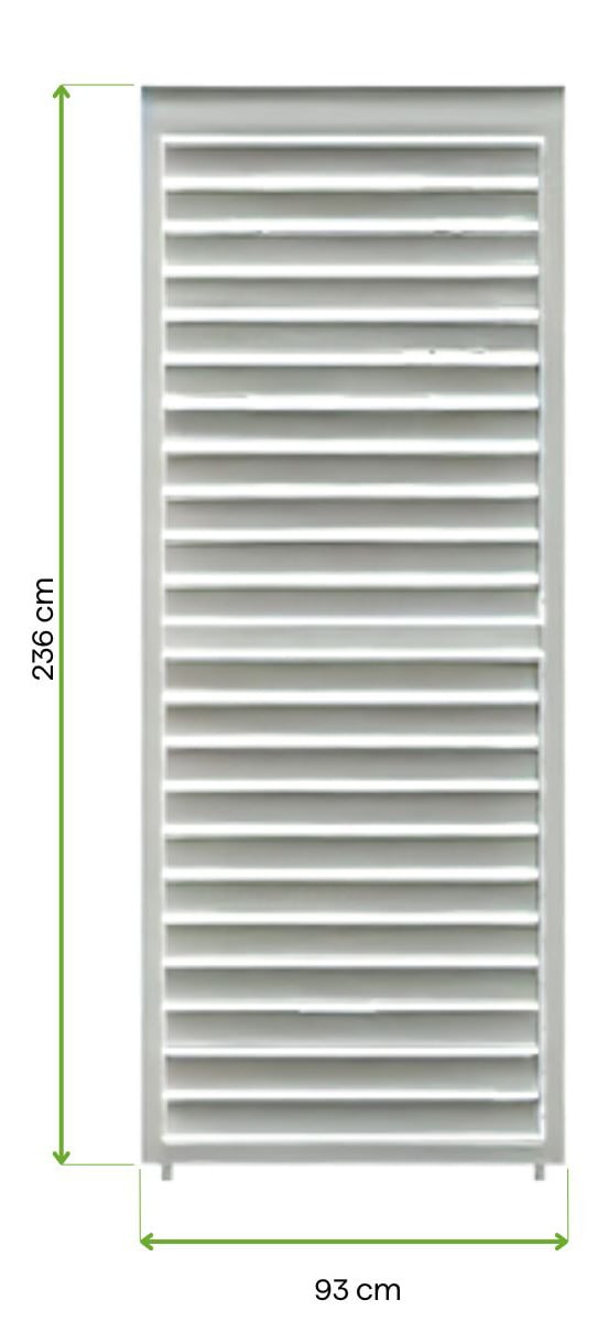 Wymiarowanie Regulowany panel żaluzjowy do pergoli PREMIUM 3m, white - GUTROOF