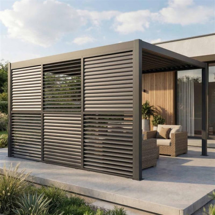 Regulowany panel żaluzjowy do pergoli PRIMARY 1,3 m, Anthracite - GUTROOF