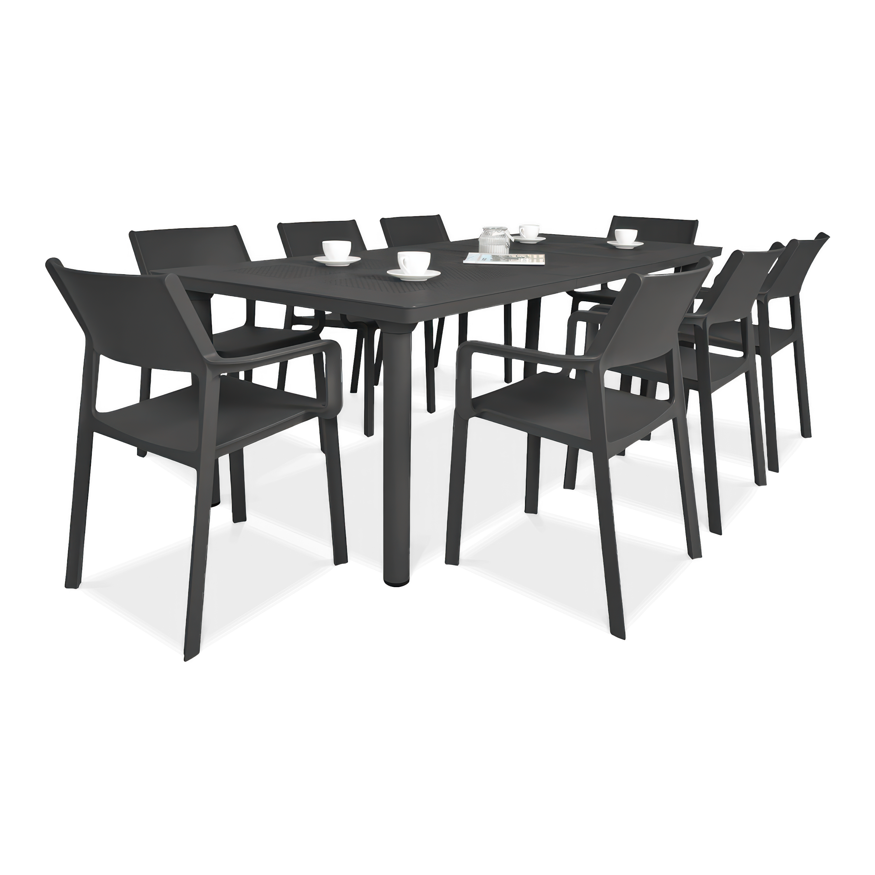 Zestaw ogrodowy Nardi TRILL/LIBECCIO 8+1 Antracite