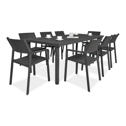 Zestaw ogrodowy Nardi TRILL/LIBECCIO 8+1 Antracite