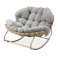 Fotel bujany RODOS Natural/Light Grey - Bjørkka