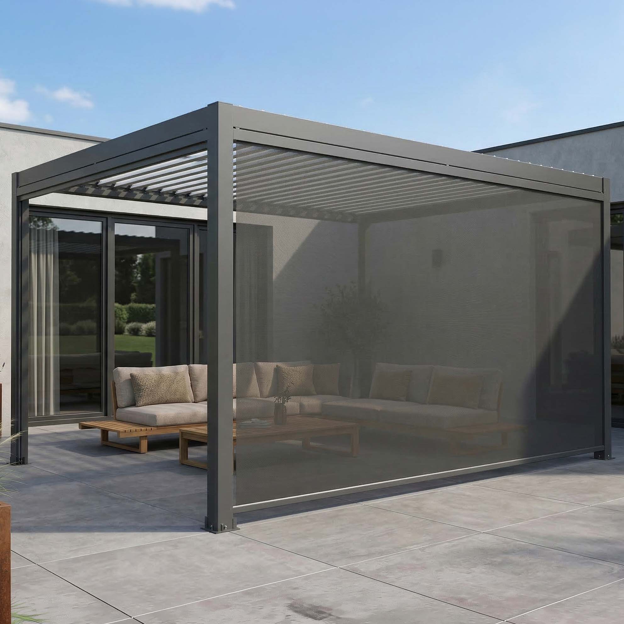 Roleta opuszczana do pergoli PRIMARY 4 m Anthracite - Gutroof 