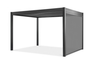 Bok pergoli 3x4 z zamontowaną roletą 3m anthracite