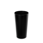 Okrągła doniczka LILIA 25cm czarna - LAMELA