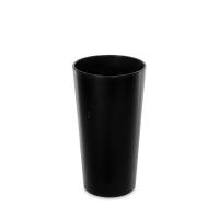 Okrągła doniczka LILIA 25cm czarna - LAMELA