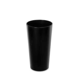 Okrągła doniczka LILIA 25cm czarna - LAMELA