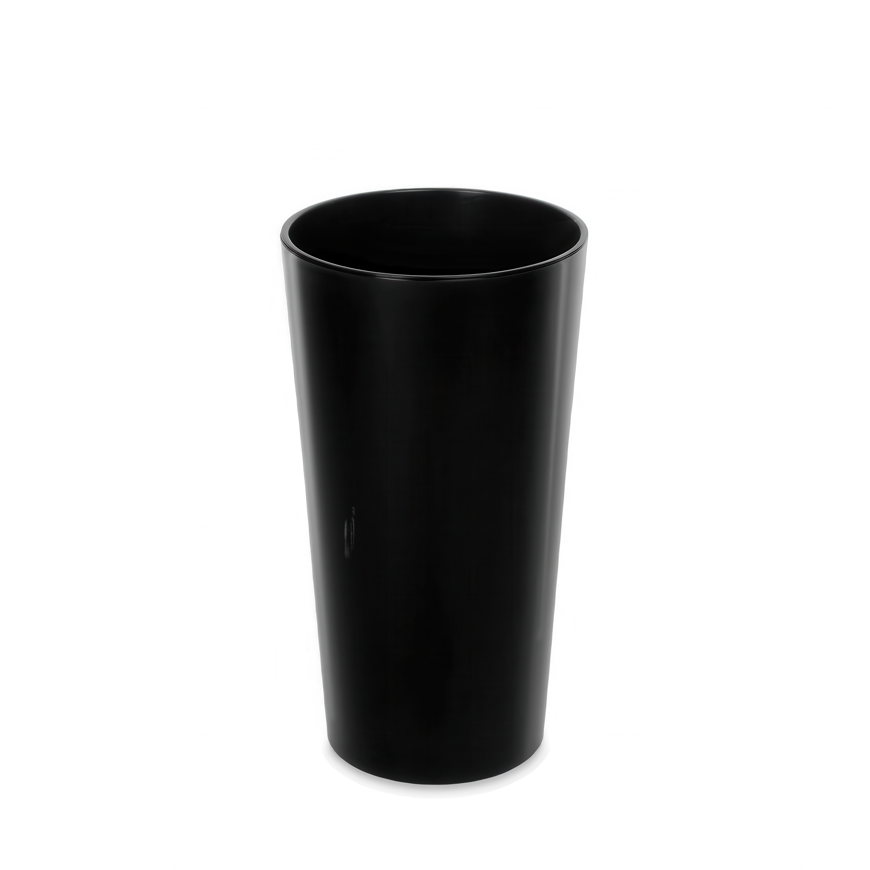 Okrągła doniczka LILIA 30cm czarna - LAMELA